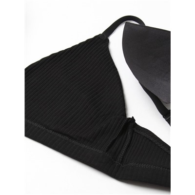 Комплект нижнего белья женский (топ, трусы) Collorista, чёрный, размер 44-46