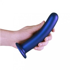 Синий фаллоимитатор Smooth G-Spot - 17,7 см.
