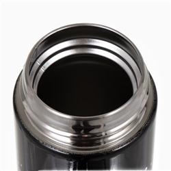 Термос Мастер К Basic, 500 мл, с ситечком, с датчиком температуры, сохраняет тепло 10 ч, нержавеющая сталь, синий, чёрный