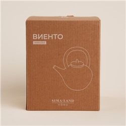 Заварочный чайник SL Home «Виенто», 650 мл, 15×12×16.5 см, керамика, бежевый