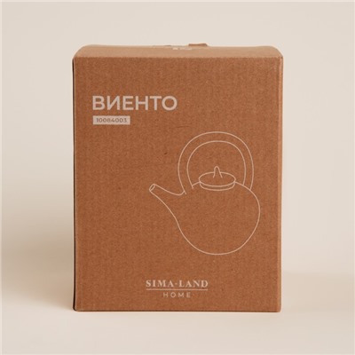 Заварочный чайник SL Home «Виенто», 650 мл, 15×12×16.5 см, керамика, бежевый