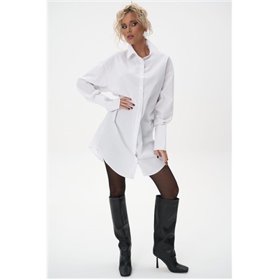 Платье – рубашка Пэрис (белый)