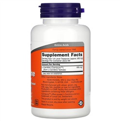 Now Foods, L-карнитин, чистый порошок, 85 г (3 унции)