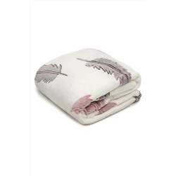 Плед Амели, велсофт, 100% полиэстер, Перышки