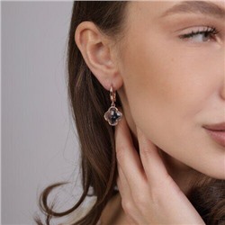 Серьги ювелирная бижутерия, коллекция "Дубай" покрытие позолота, цвет камня: синий, арт. 847.547