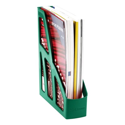 Лоток для бумаг вертикальный  75 мм "Лидер" зеленый ЛТВ-30453 Стамм