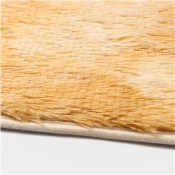 Коврик для дома Доляна «Пушистик», 40×60 см, бежевый