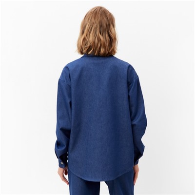 Рубашка женская MINAKU: Jeans Collection, размер 42, синяя