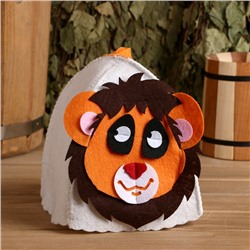 Шапка для бани и сауны «Лёвушка», полиэстер, детская