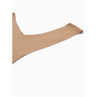 Трусы женские стринги бесшовные KAFTAN, бежевые, размер 48-50