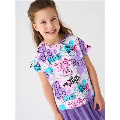 Фуфайка трикотажная для девочек (футболка)