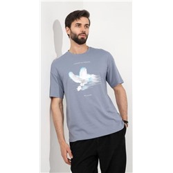 Фуфайка (футболка) мужская Герой-4 (1 шт) (Серый)