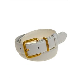 Ремень женский из натуральной кожи, цвет белый