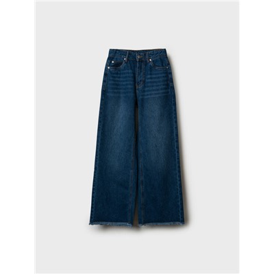 Брюки текстильные джинсовые для девочек