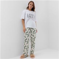 Пижама новогодняя женская (футболка и брюки) KAFTAN «Змеи» размер 40-42