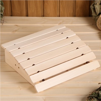 Подголовник анатомический для бани и сауны, 32×28×9.5 см, деревянный, «Добропаровъ»