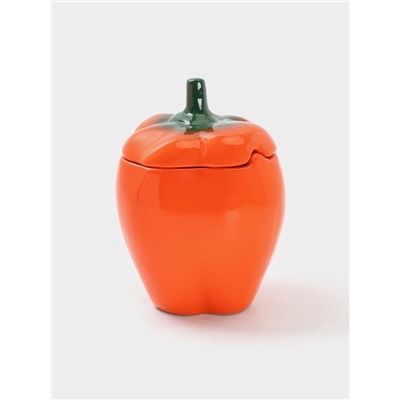 Горшок для запекания Борисовская керамика «Перец», 650 мл, оранжевый
