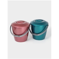 Ведро с крышкой «Удачное», 7 л, пластик, МИКС