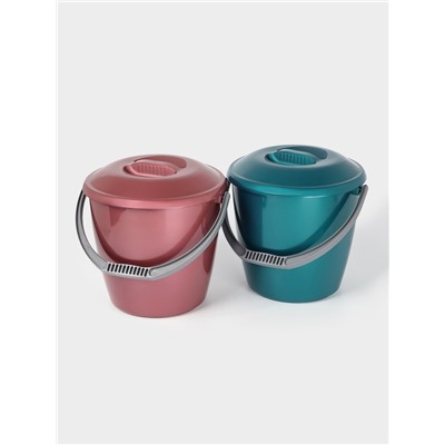 Ведро с крышкой «Удачное», 7 л, пластик, МИКС