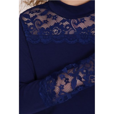 Кружевница блузка детская (Темно-синий)