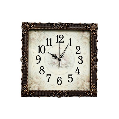 Часы настенные интерьерные «Барака», бесшумные, плавный ход, 38×38 см, бронзовые