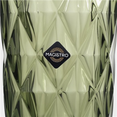 Набор стаканов Magistro «Круиз», 350 мл, 8×12.5 см, 6 шт., стекло, зелёный