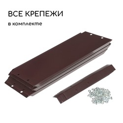 Клумба оцинкованная, d=140 см, высота бортика 15 см, шоколад, Greengo