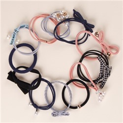 Резинка для волос набор 12 штук / YAN-22 /уп 1/микс