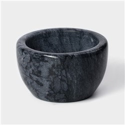 Банка для сыпучих Magistro Marte, мрамор, 150 мл, d=10 см, чёрная
