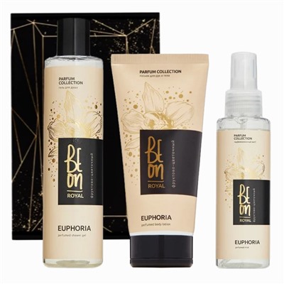BeOn Подарочный набор для ухода за телом №31 (гель для душа, спрей-мист, лосьон) / Royal Euphoria, 260 мл, 105 мл, 200 мл 23807