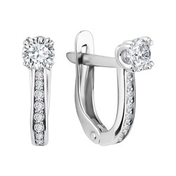 Серьги из серебра куб.циркон., Л-10740