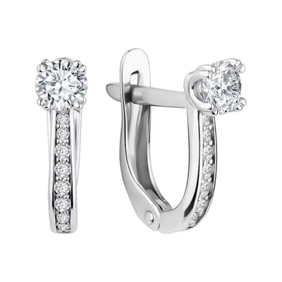 Серьги из серебра куб.циркон., Л-10740