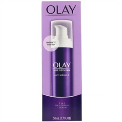 Olay, Антивозрастное средство против морщин, дневной крем и сыворотка 2 в 1, 50 мл (1,7 жидк. унции)