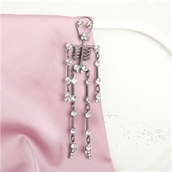 Брошь Скелетик / 3778 /уп 12/стразы