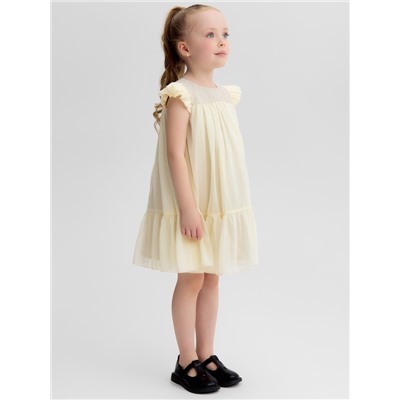 Платье нарядное для девочки MINAKU: PartyDress, бежевое, рост 92-98 см