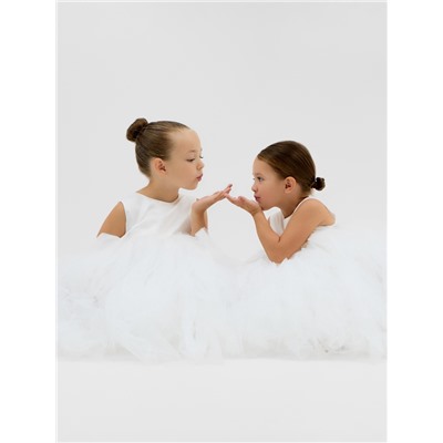 Платье нарядное для девочки KAFTAN, рост 134-140, белое