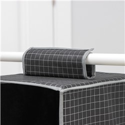 Органайзер подвесной Доляна «Кло», 4 отделения, 30×30×80 см, чёрный