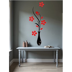 Наклейка интерьерная TAKE IT EASY «Цветы», декор на стену, панно 150×58 см