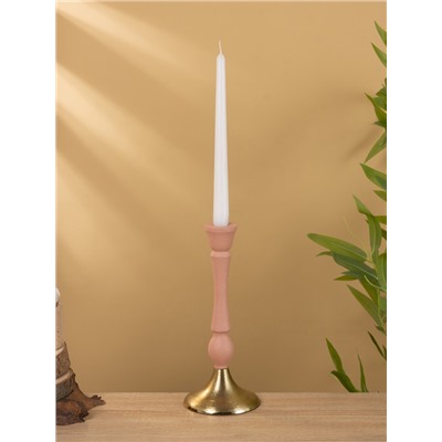 Подсвечник на 1 свечу «Пудровый», 10.5×10.5×25 см