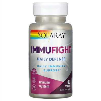 Solaray, ImmuFight, Daily Defense, 60 VegCaps