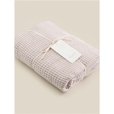 Плед с бахромой SL Home Waffle 130×180 см, бежевый