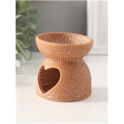 Аромалампа для эфирных масел «Сердце», керамика, 7.5×7.5×7.5 см, МИКС