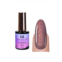 Manita Professional База для ногтей камуфлирующая с блестками №11 / Cosmo Base, 10 мл KRISTALLER, 1110311