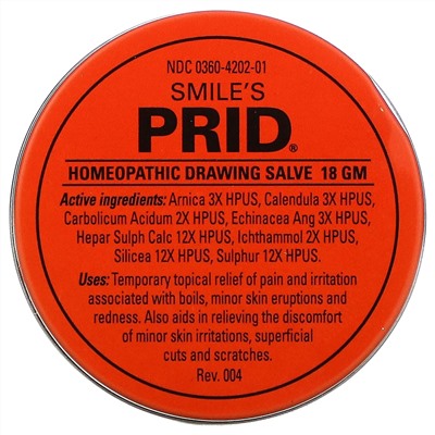 Hyland's, Smile's Prid Homeopathic Drawing Salve, 18 g