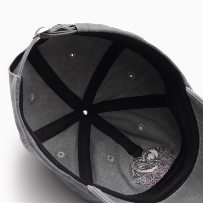 Кепка женская "Сердце" MINAKU, цв. серый, р-р 58