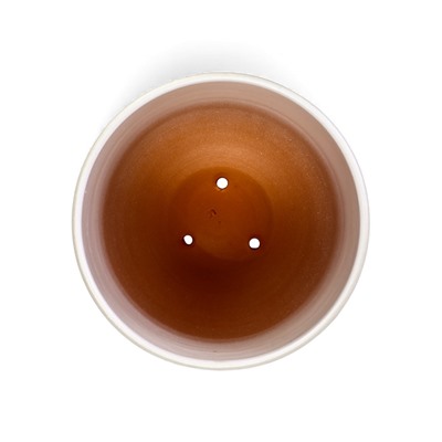 Горшок для цветов «Жемчуг», 5.4 л, d=21.5 см, h=19 см, керамический, с поддоном, белый