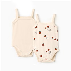 Комплект боди Крошка Я Oranges 2 шт., рост 62-68, молочный