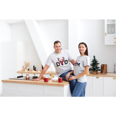 Футболка мужская новогодняя KAFTAN Family look, размер 52