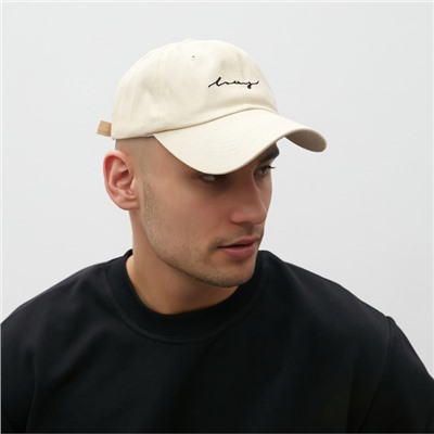 Бейсболка с надписями MINAKU, бежевый, размер 54-56