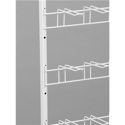 Стойка прикассовая, с 6-штыревой гребенкой и крючками, 64×50×185 см, белая